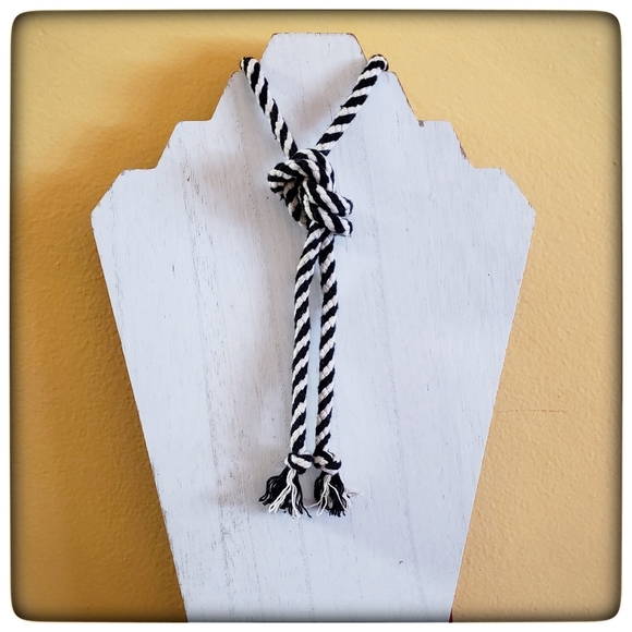 handmade primitive bandana stuffed heart statement necklace - Picture 4 of 11